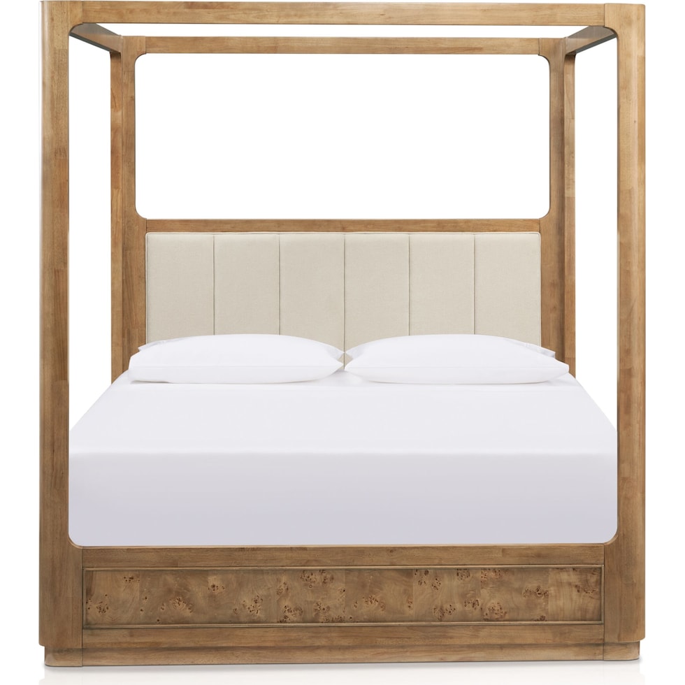 milan bedroom light brown king bed   