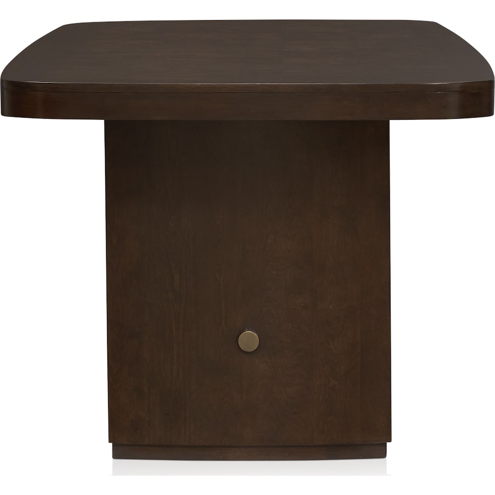 milan dining dark brown  pc dining room   