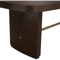 milan dining dark brown  pc dining room   