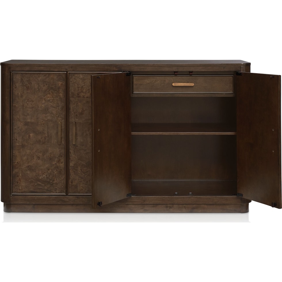 milan dining dark brown server   