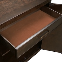 milan dining dark brown server   