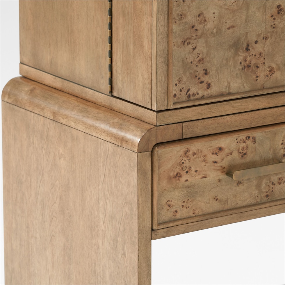 milan dining light brown bar cabinet   