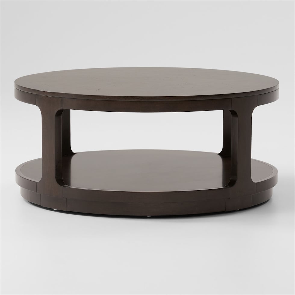 milan occasional dark brown coffee table   