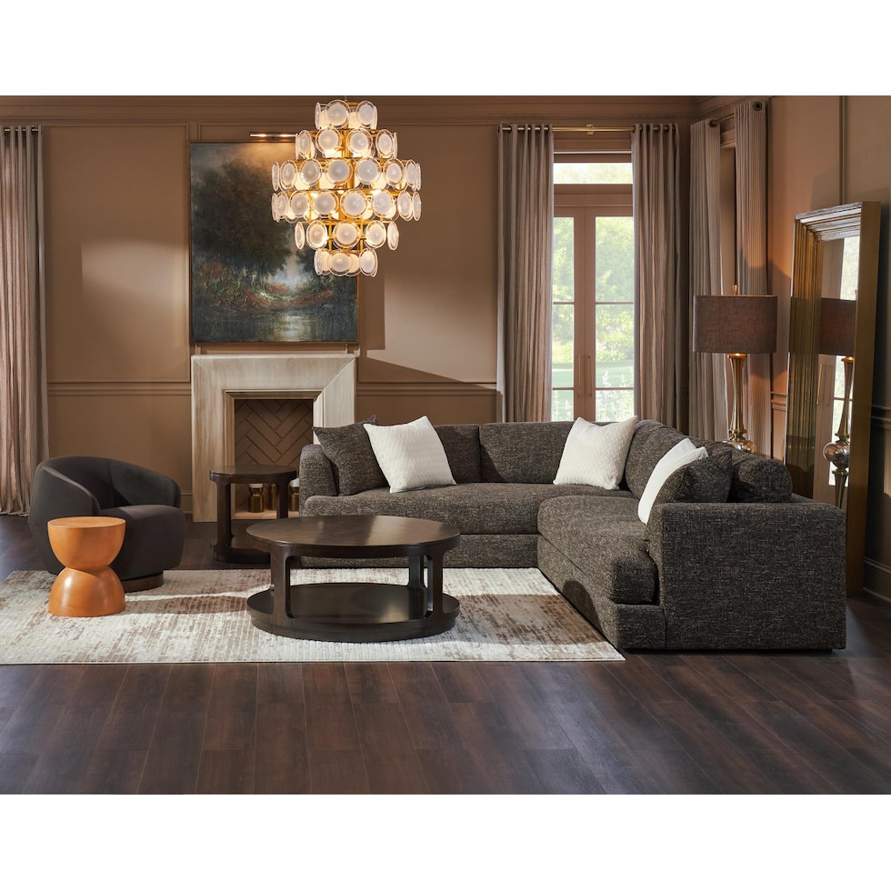 milan occasional dark brown coffee table   