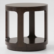 milan occasional dark brown end table   