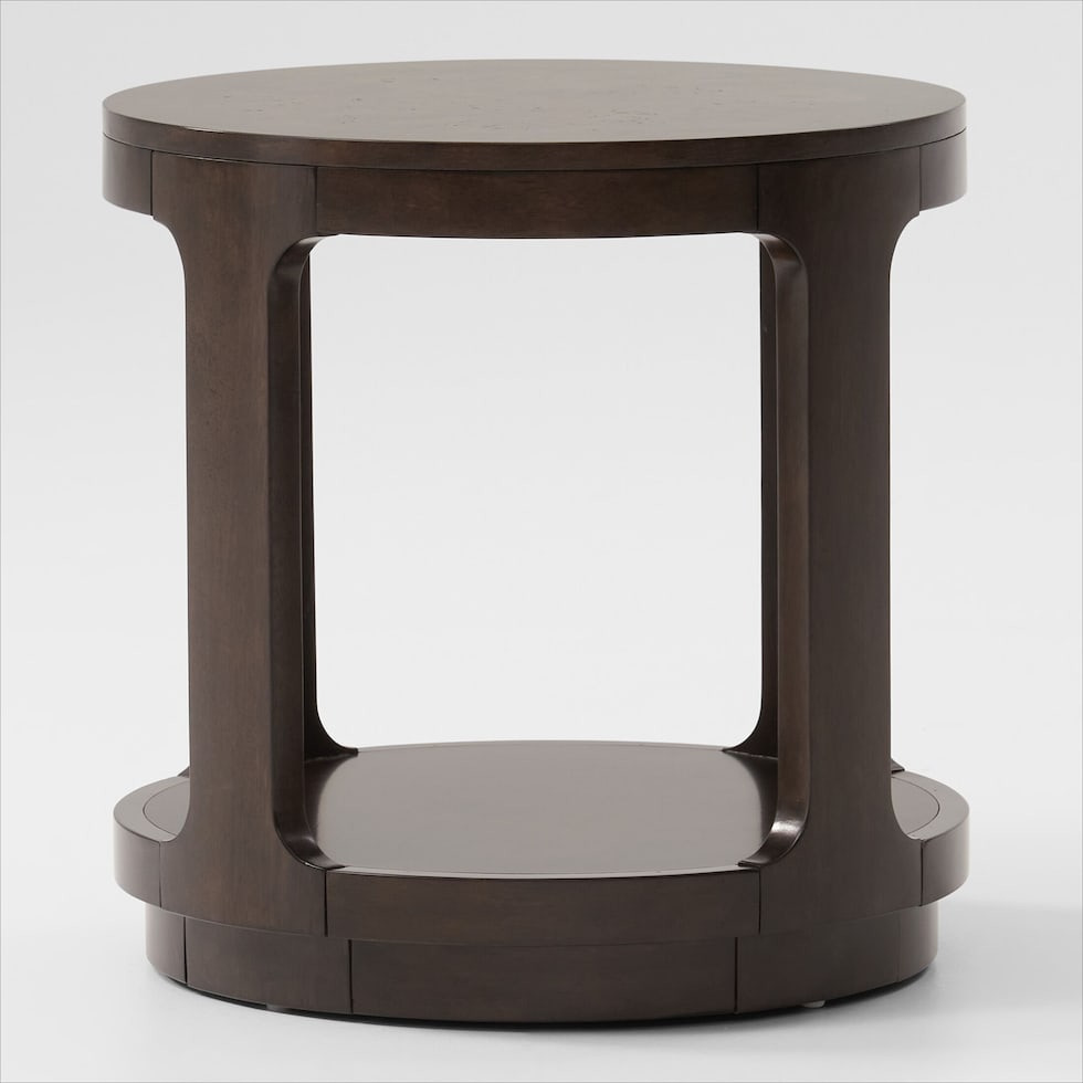 milan occasional dark brown end table   