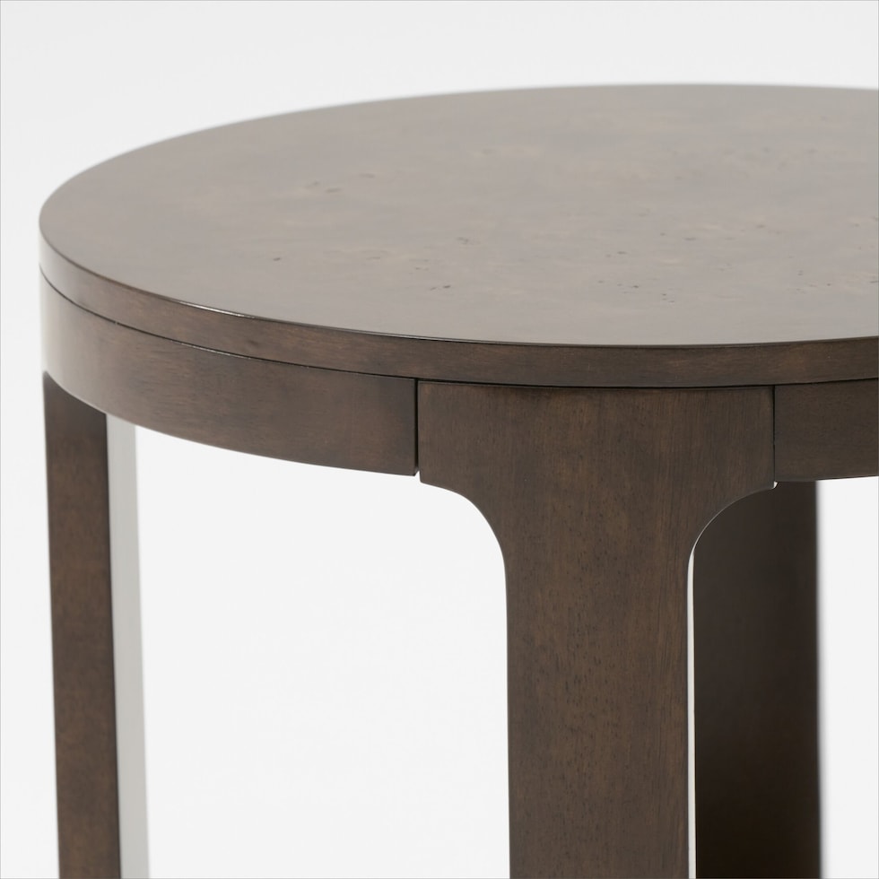 milan occasional dark brown end table   