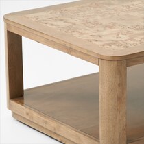 milan occasional light brown coffee table   