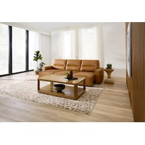 milan occasional light brown coffee table   