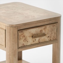 milan occasional light brown end table   