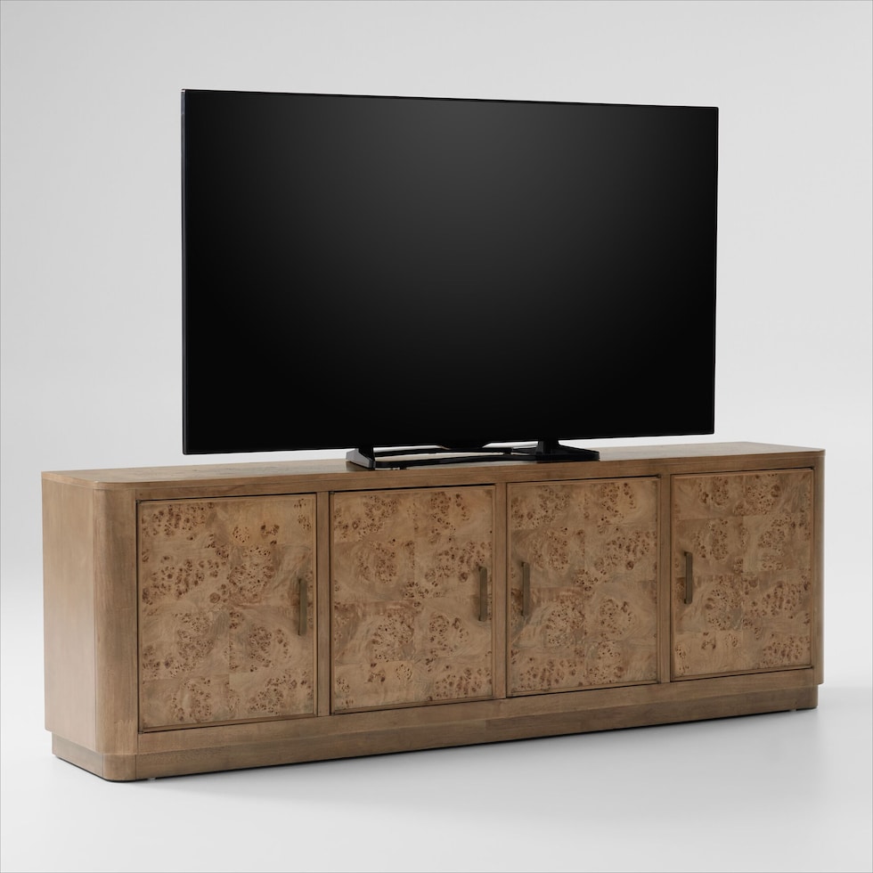 milan occasional light brown tv stand   