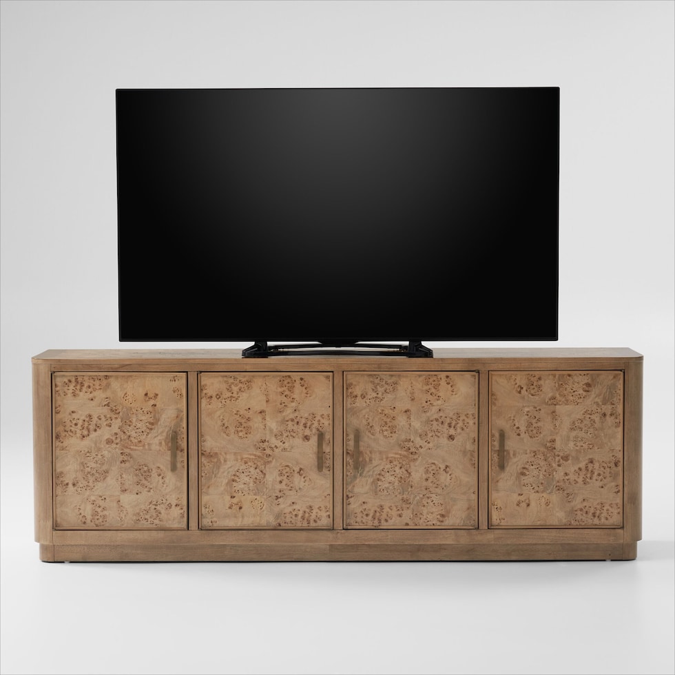 milan occasional light brown tv stand   