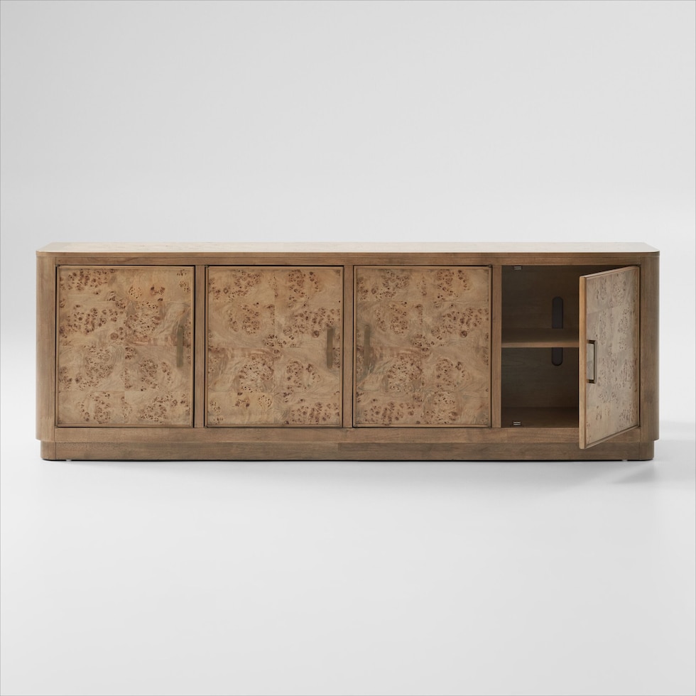 milan occasional light brown tv stand   