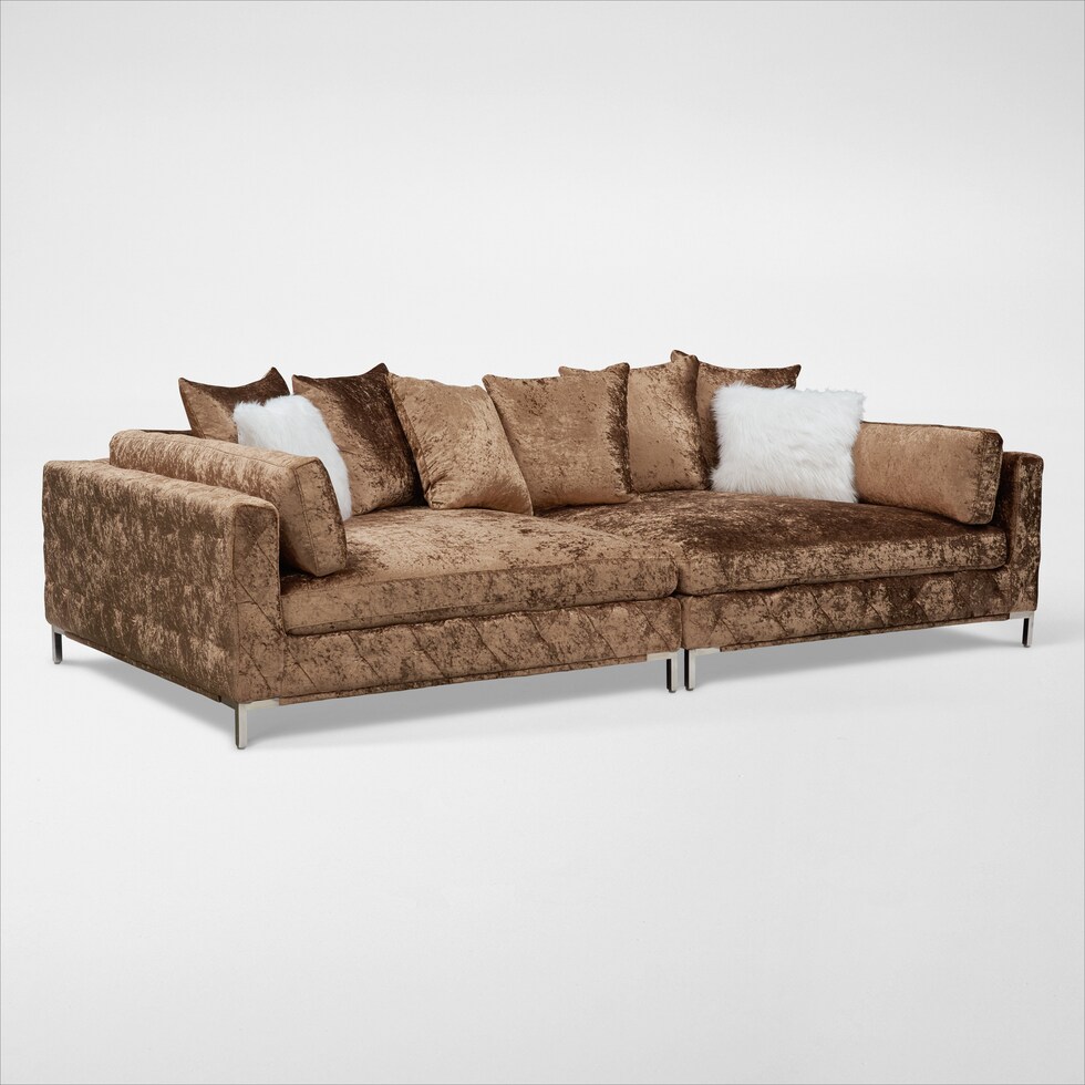 milan light brown sofa   