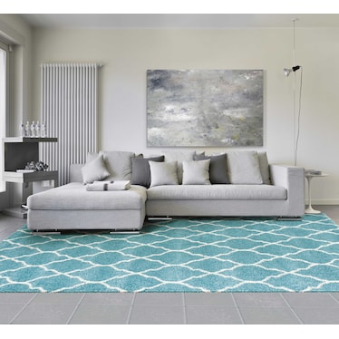 Milano Area Rug - Aqua