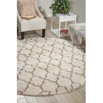 milano white area rug  round   