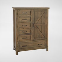 miley dark brown door chest   