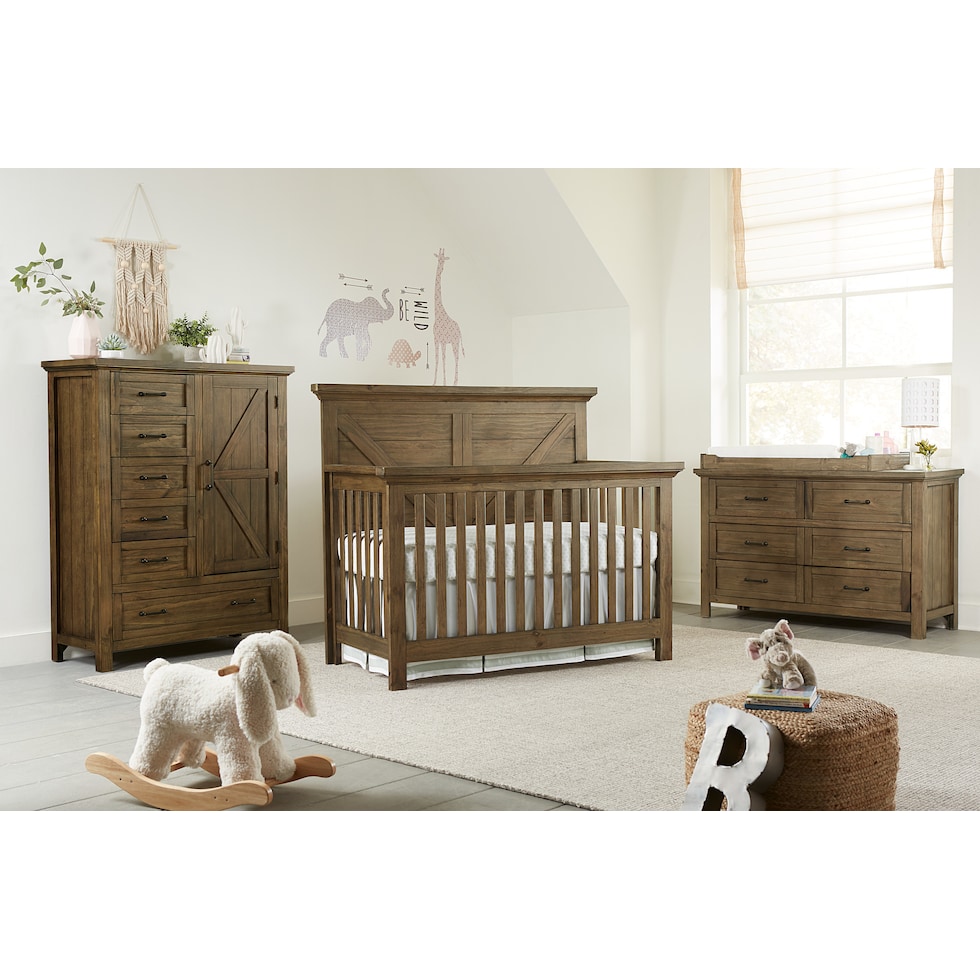 miley dark brown door chest   