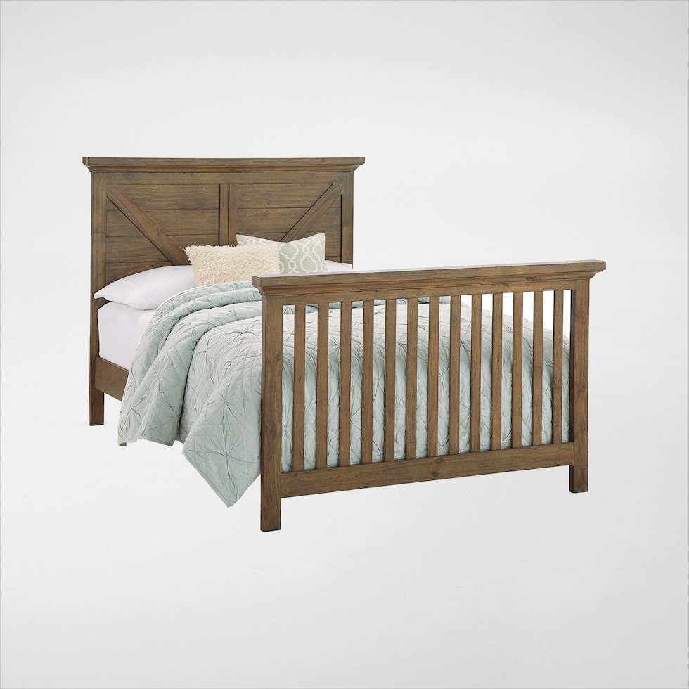 miley dark brown full bed rails   