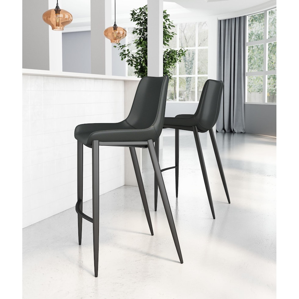 millie black bar stool   