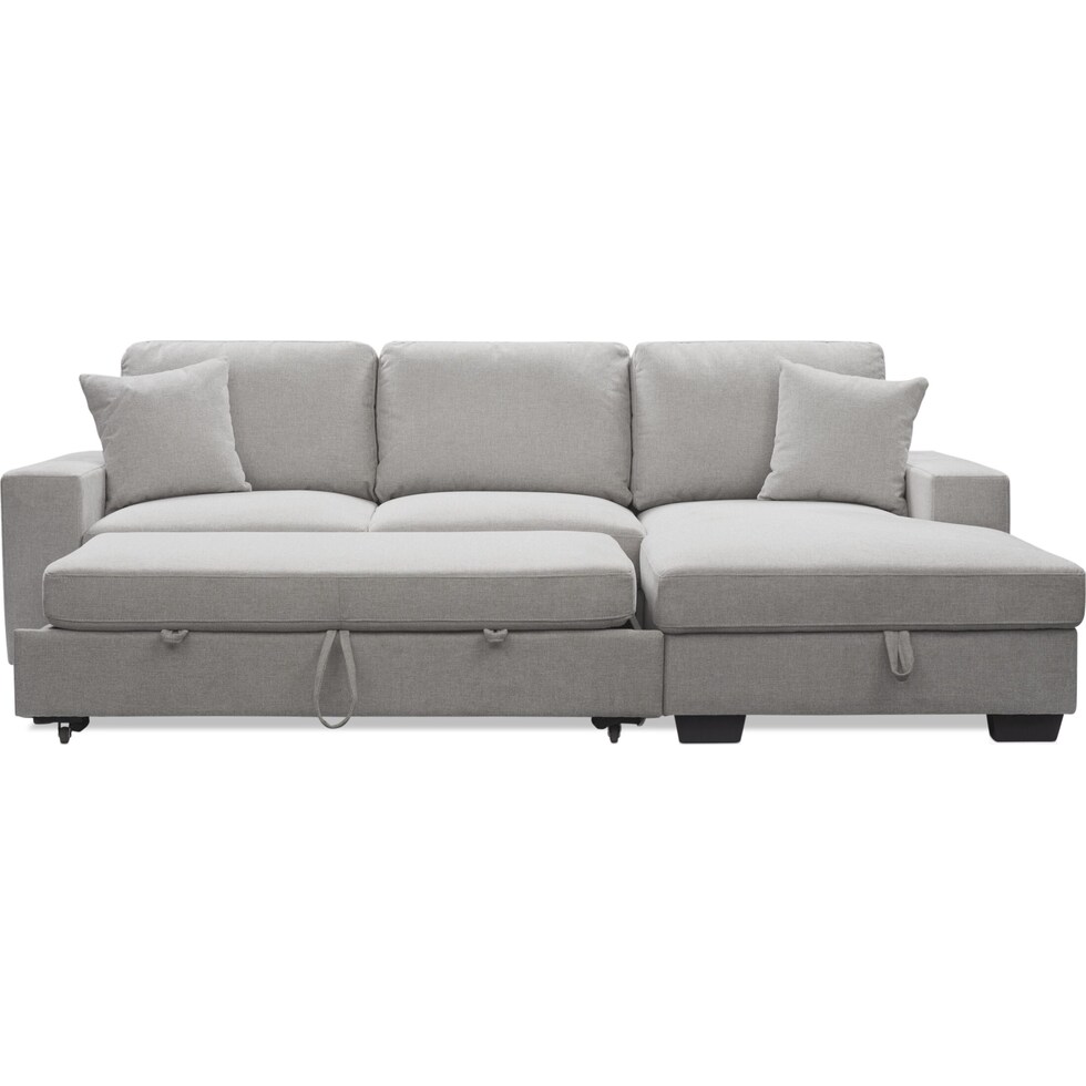 milo gray sleeper sectional   