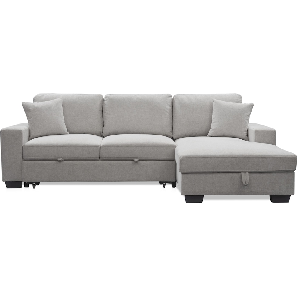 milo gray sleeper sectional   