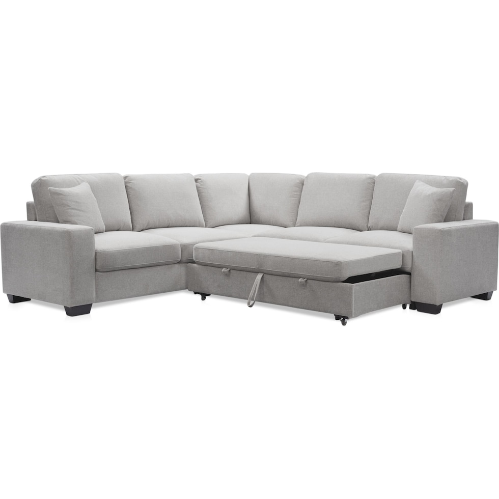 milo gray sleeper sectional   