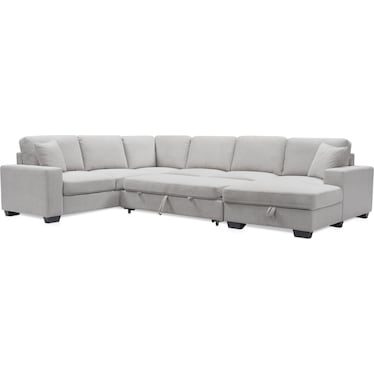 Milo 4-Piece Media Sleeper Sectional
