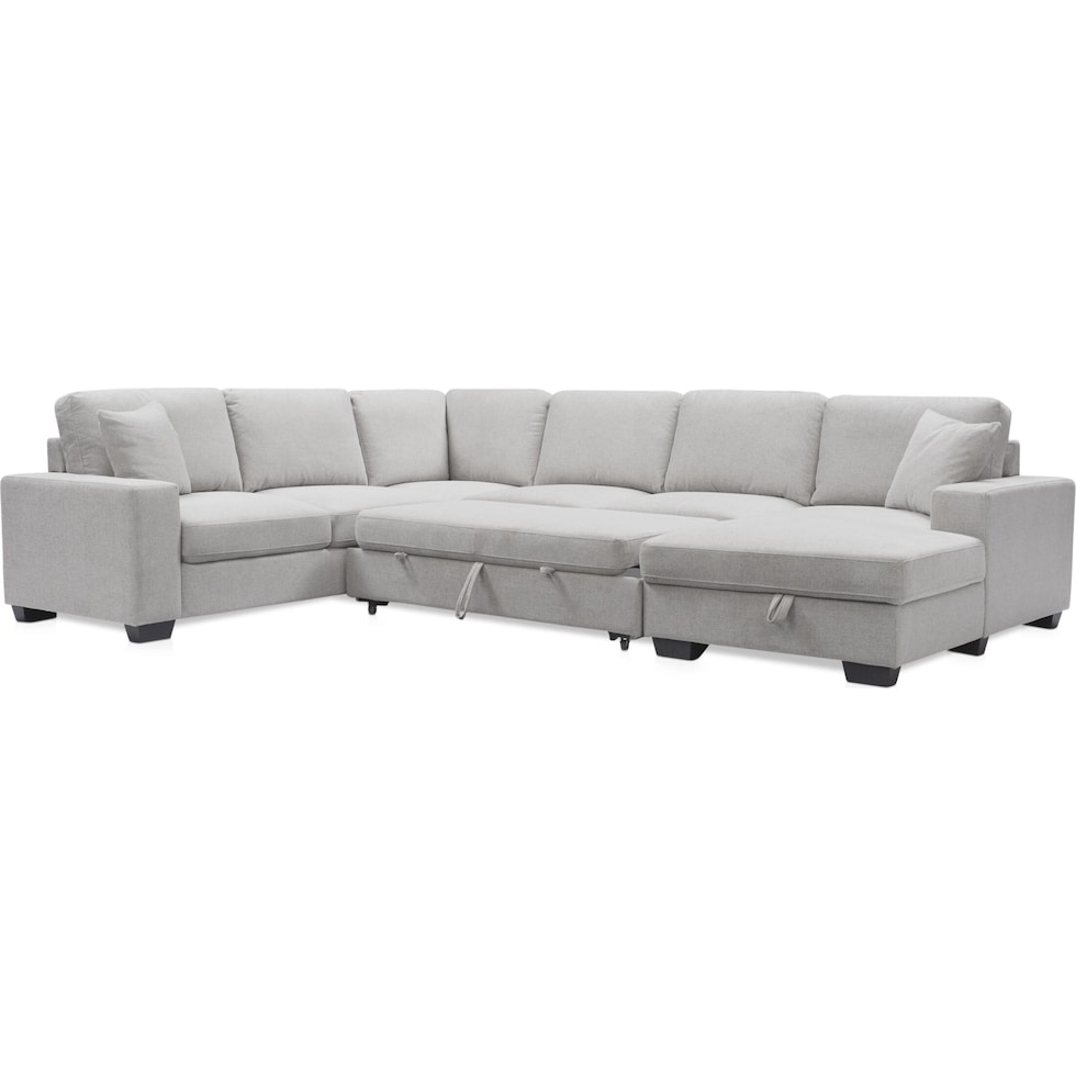 milo gray sleeper sectional   