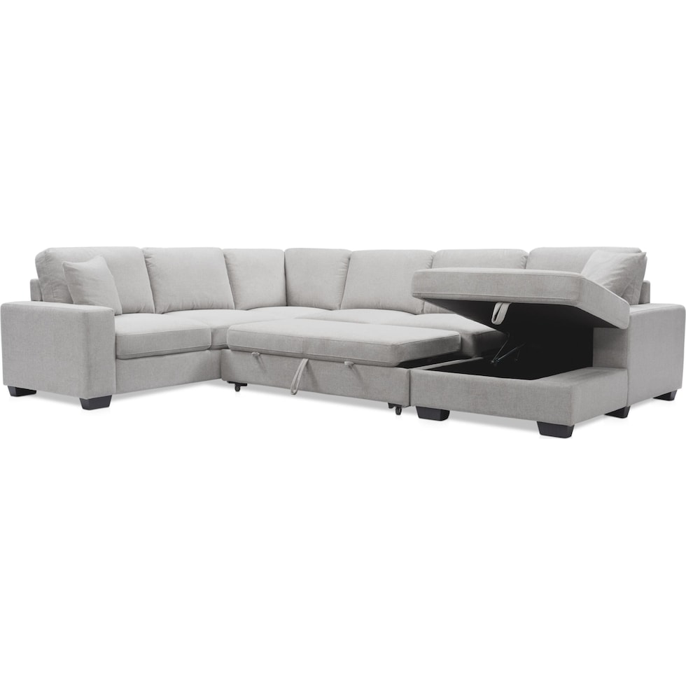 milo gray sleeper sectional   