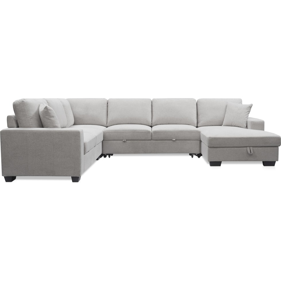 milo gray sleeper sectional   