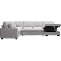 milo gray sleeper sectional   