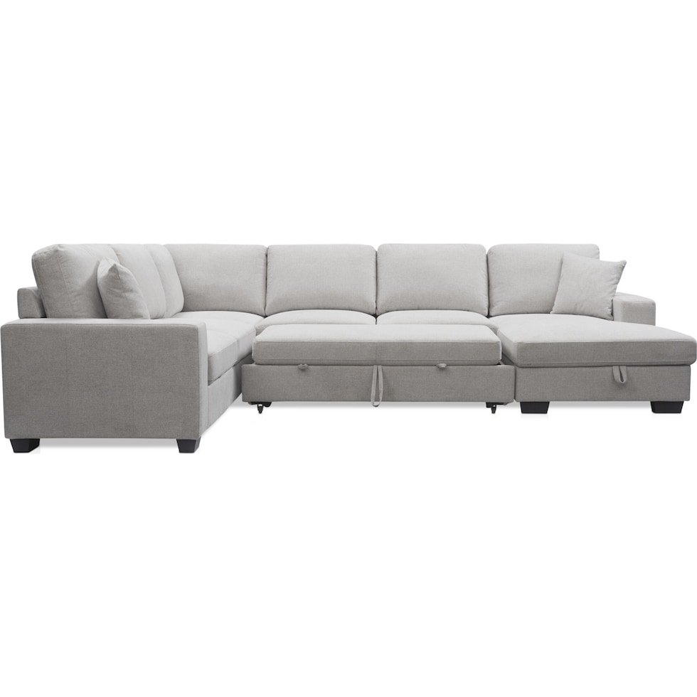 milo gray sleeper sectional   