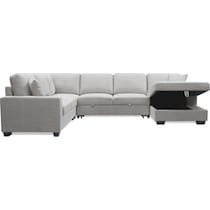 milo gray sleeper sectional   