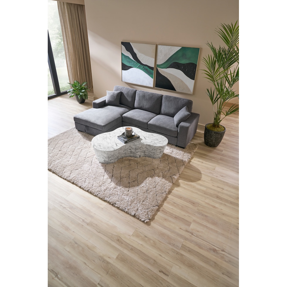 milo gray sleeper sectional   