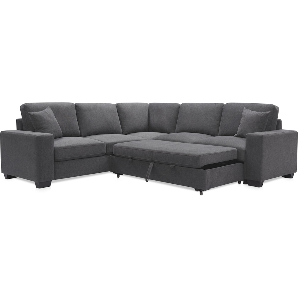 milo gray sleeper sectional   