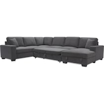 milo gray sleeper sectional   