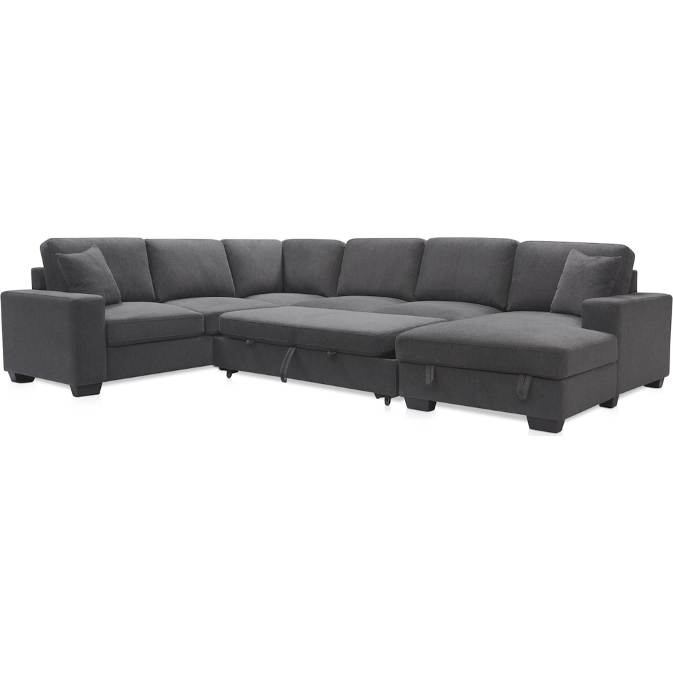 milo gray sleeper sectional   