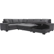 milo gray sleeper sectional   