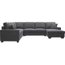 milo gray sleeper sectional   