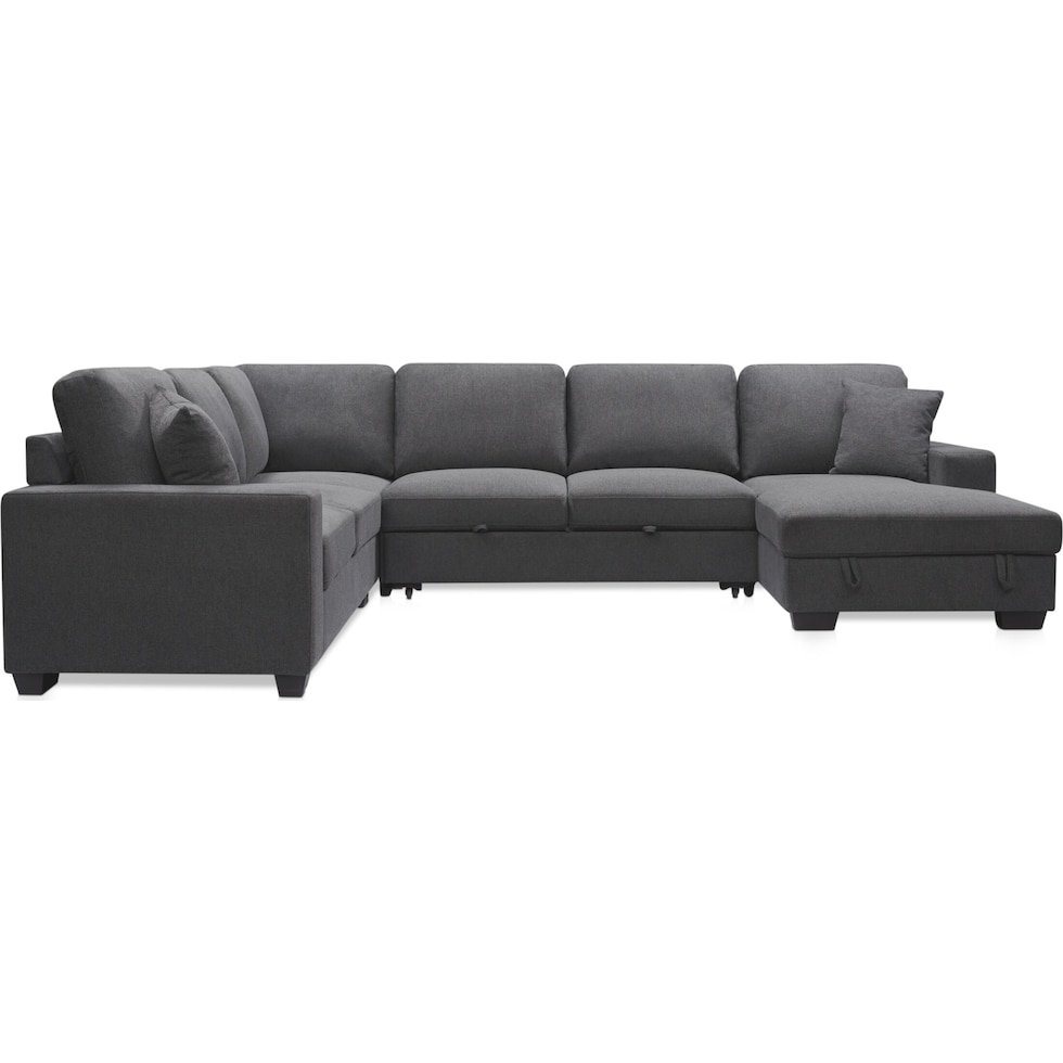 milo gray sleeper sectional   