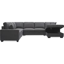 milo gray sleeper sectional   