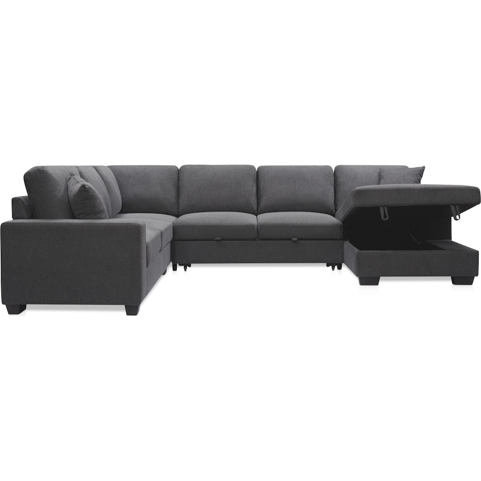 milo gray sleeper sectional   