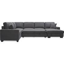 milo gray sleeper sectional   
