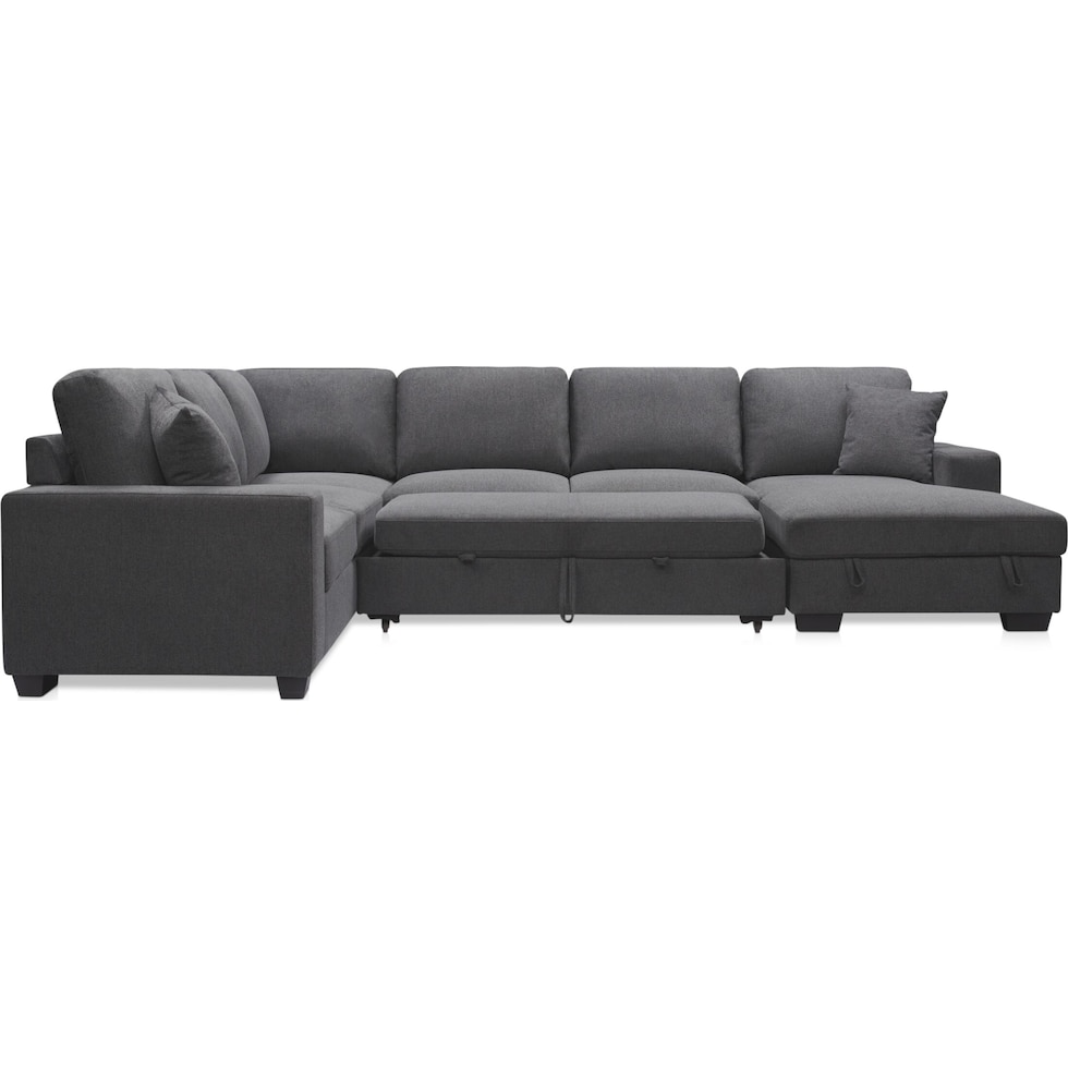 milo gray sleeper sectional   