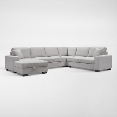 Milo 4-Piece Media Sleeper Sectional