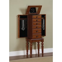 milton dark brown jewelry armoire   