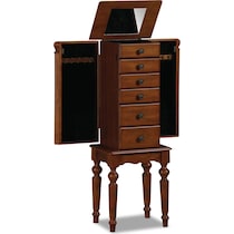 milton dark brown jewelry armoire   