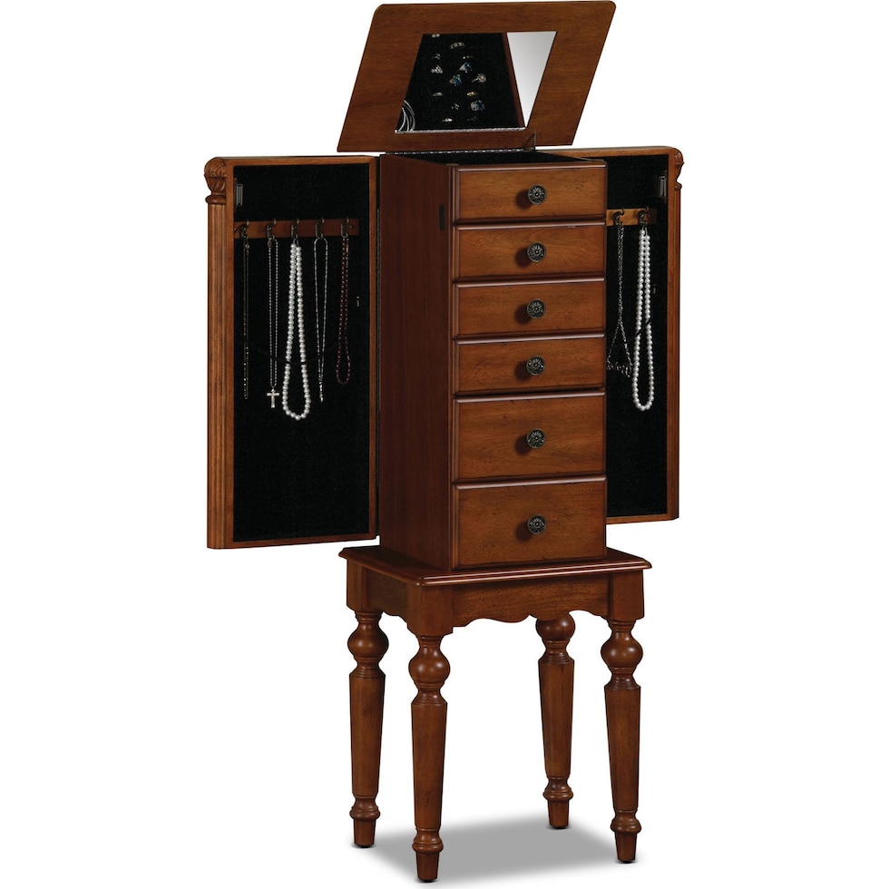 milton dark brown jewelry armoire   