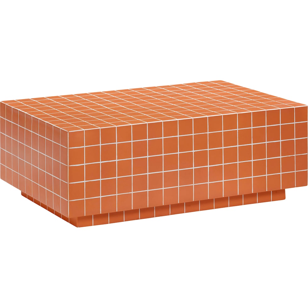 milwaukee orange coffee table   